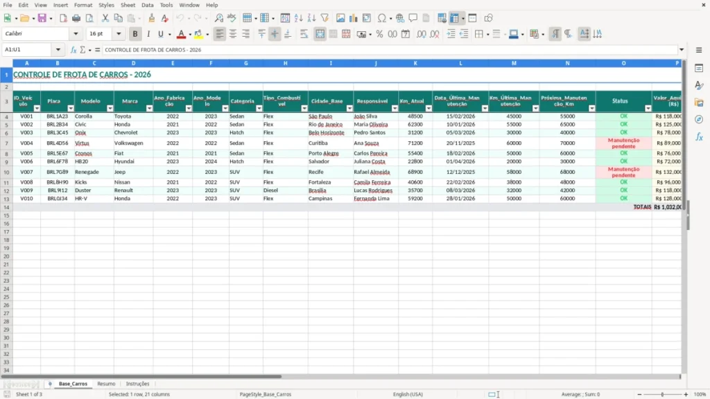 Base_Carros – Controle de Carros Excel – Planilha Grátis (2026)