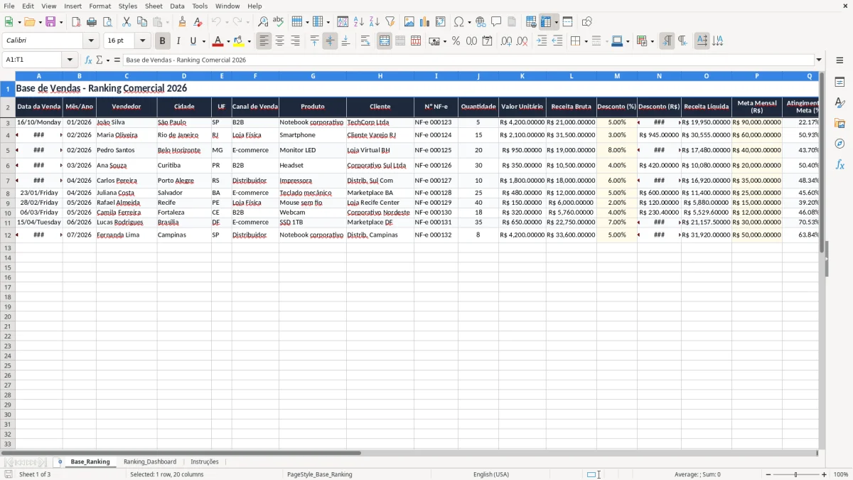 Captura 1: aba Base_Ranking - Planilha Excel ranking