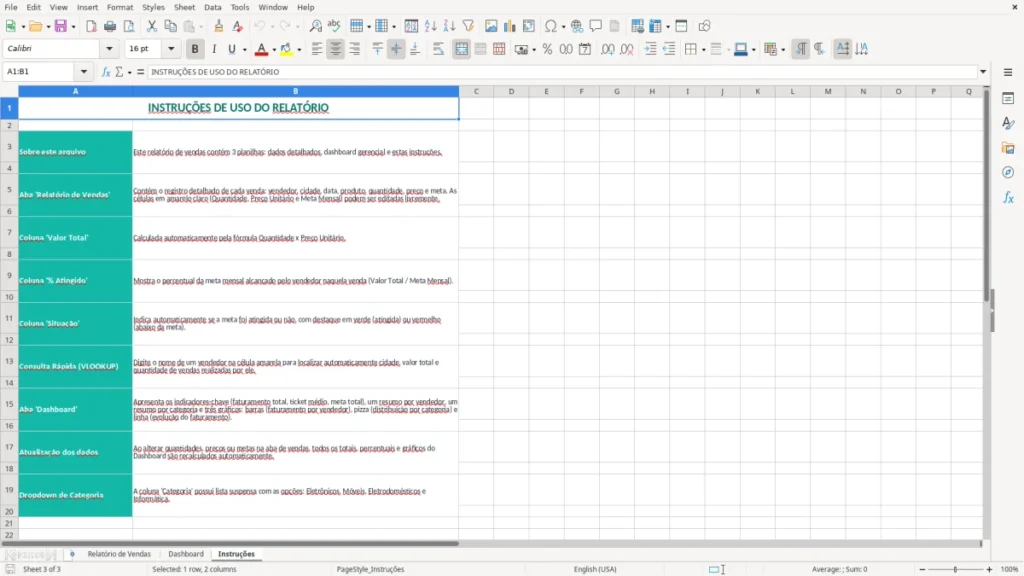 Instruções – Relatório de Vendas Excel – Planilha Grátis (2026)