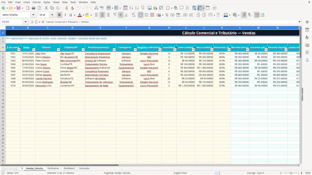 Vendas_Calculos – Cálculo comercial Excel – Planilha grátis (2026)