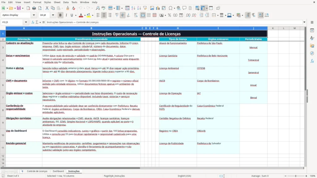 Instruções – Controle de Licenças Excel – Planilha Grátis (2026)