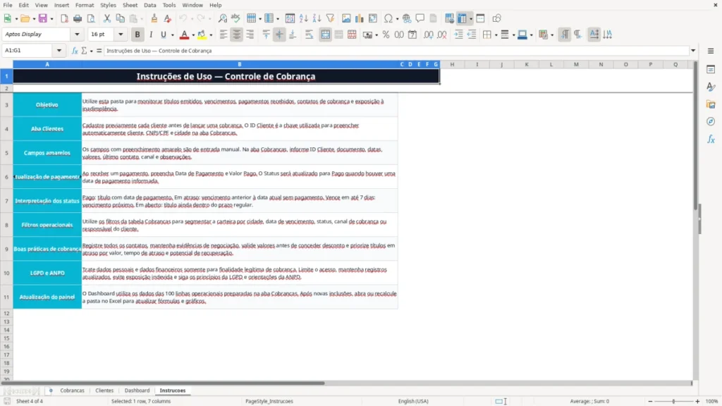 Instrucoes – Controle de cobrança Excel – Planilha grátis (2026)